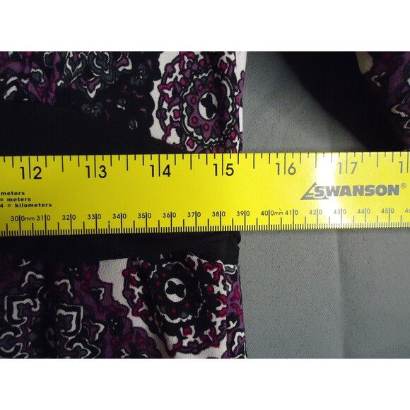 Motherhood Maternity Dress Long Sleeve Multicolored Geometric V-neck Midi Sz Med - Picture 9 of 12